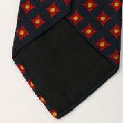 Dot Diamond Pattern Tie Red/Black