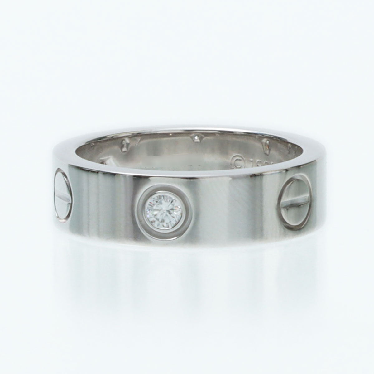 18K Diamond Love Ring #52 Silver