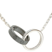 18K Diamond Baby Love Necklace White Gold/Black
