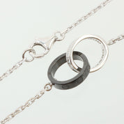 18K Diamond Baby Love Necklace White Gold/Black