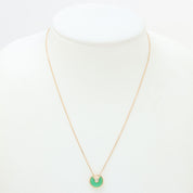 18K Amulet Necklace Green/Gold