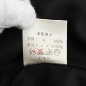 羊毛条纹图案双排扣套装 #11 黑色