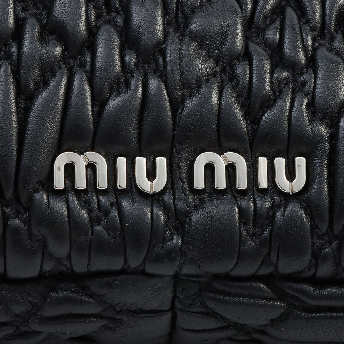 Crystal Matelassé Shoulder Bag in Black