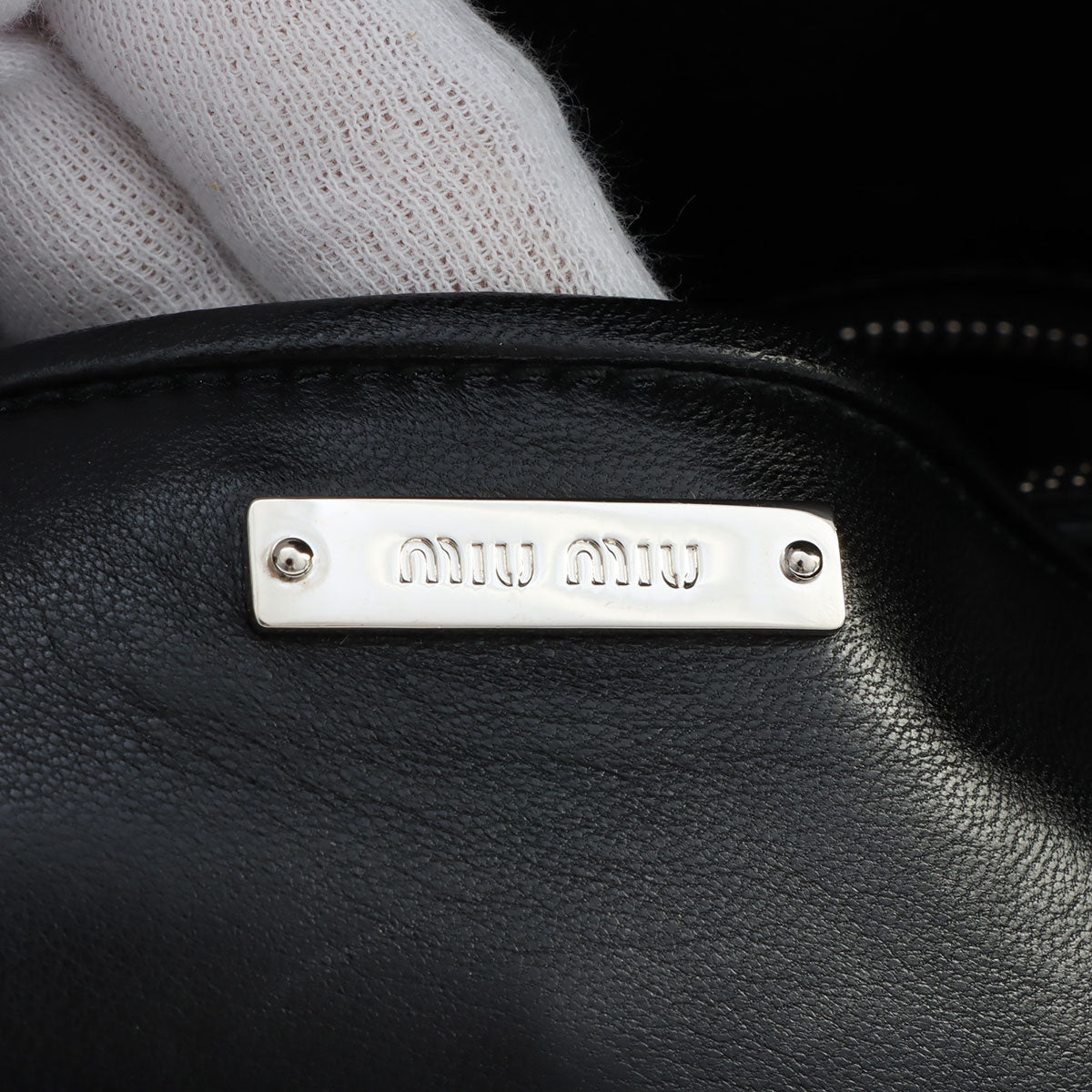 Crystal Matelassé Shoulder Bag in Black