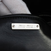 Crystal Matelassé Shoulder Bag in Black