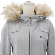 Embroidered Logo One-Piece Hoodie #38 Gray