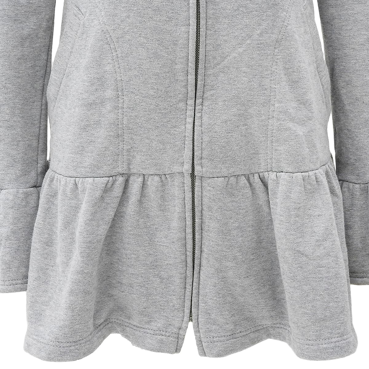Embroidered Logo One-Piece Hoodie #38 Gray