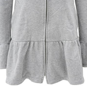 Embroidered Logo One-Piece Hoodie #38 Gray