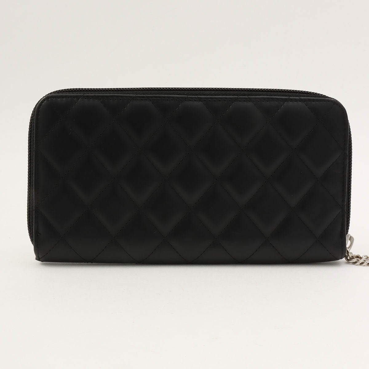 Cambon Line Zip Around Long Wallet, Black, circa 2009