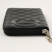 Cambon Line Zip Around Long Wallet, Black, circa 2009
