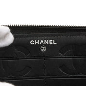 Cambon Line Zip Around Long Wallet, Black, circa 2009