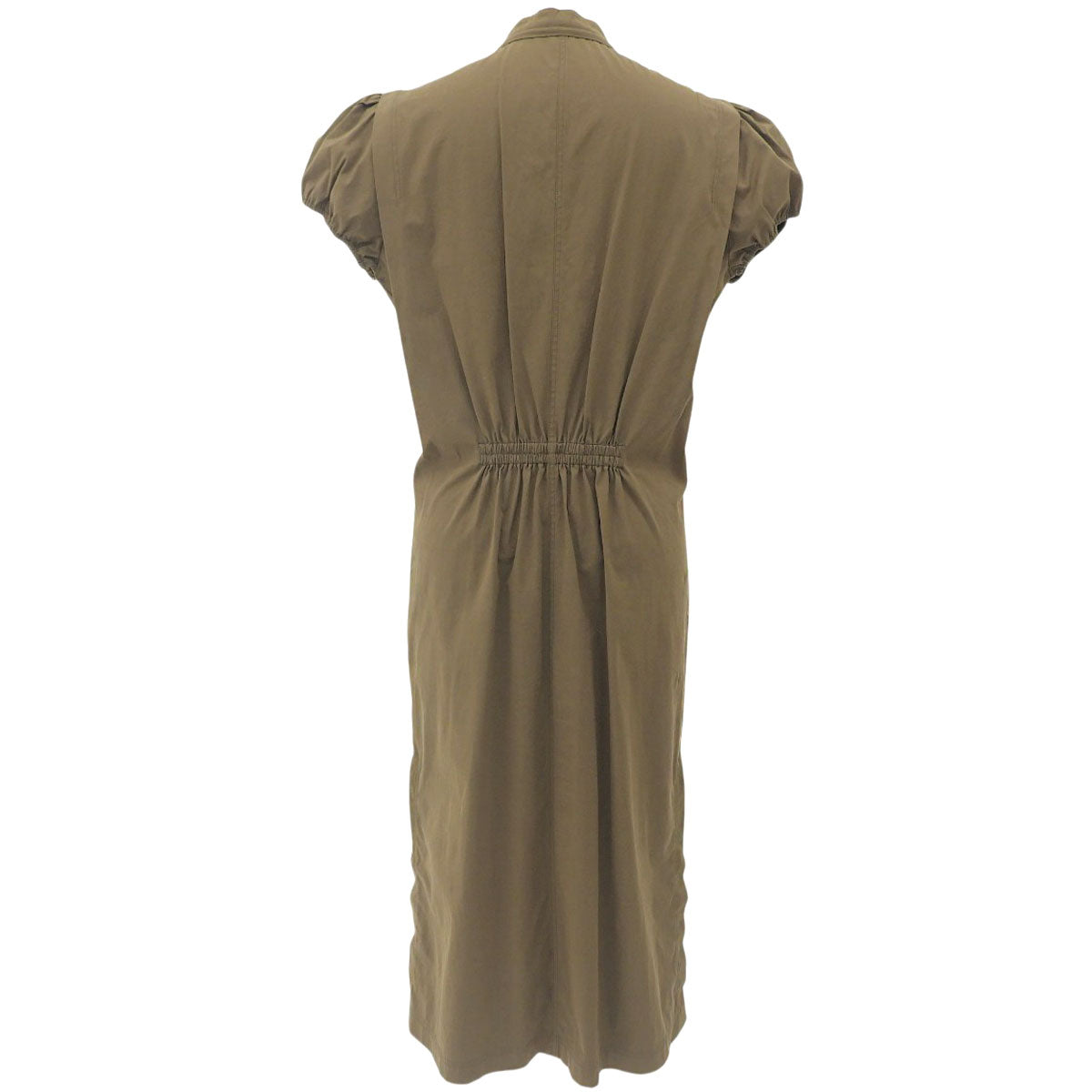 Cotton Puff Sleeve Dress #46 Brown