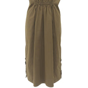 Cotton Puff Sleeve Dress #46 Brown
