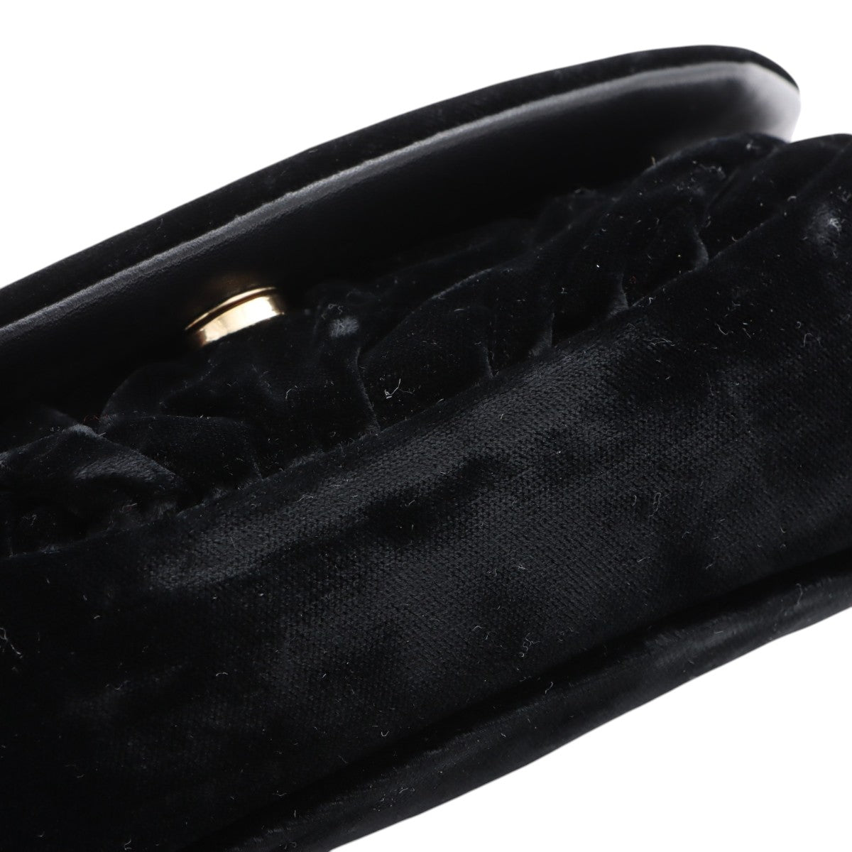Velvet CC mark stitched chain wallet, black, manufactured around 2014