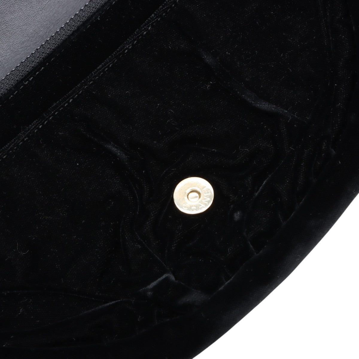 Velvet CC mark stitched chain wallet, black, manufactured around 2014
