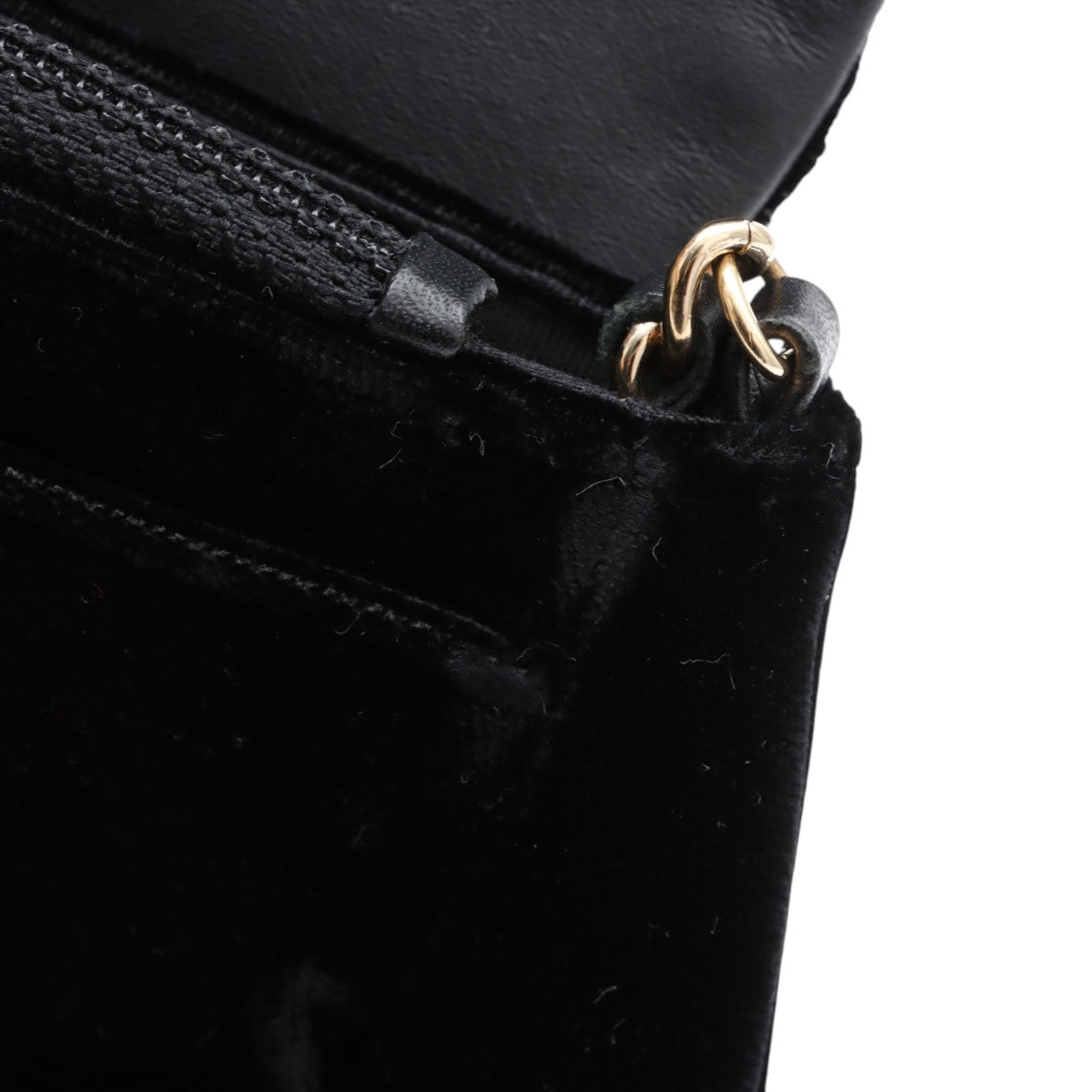 Velvet CC mark stitched chain wallet, black, manufactured around 2014