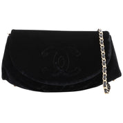 Velvet CC mark stitched chain wallet, black, manufactured around 2014