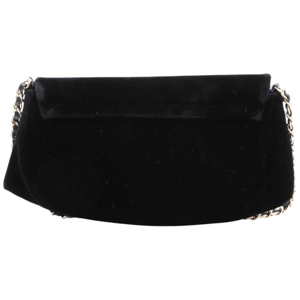 Velvet CC mark stitched chain wallet, black, manufactured around 2014