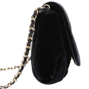 Velvet CC mark stitched chain wallet, black, manufactured around 2014