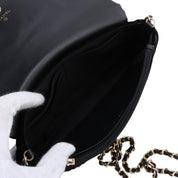 Velvet CC mark stitched chain wallet, black, manufactured around 2014