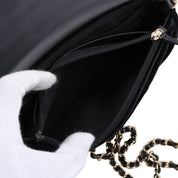Velvet CC mark stitched chain wallet, black, manufactured around 2014