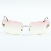 Camellia Rimless Sunglasses Purple