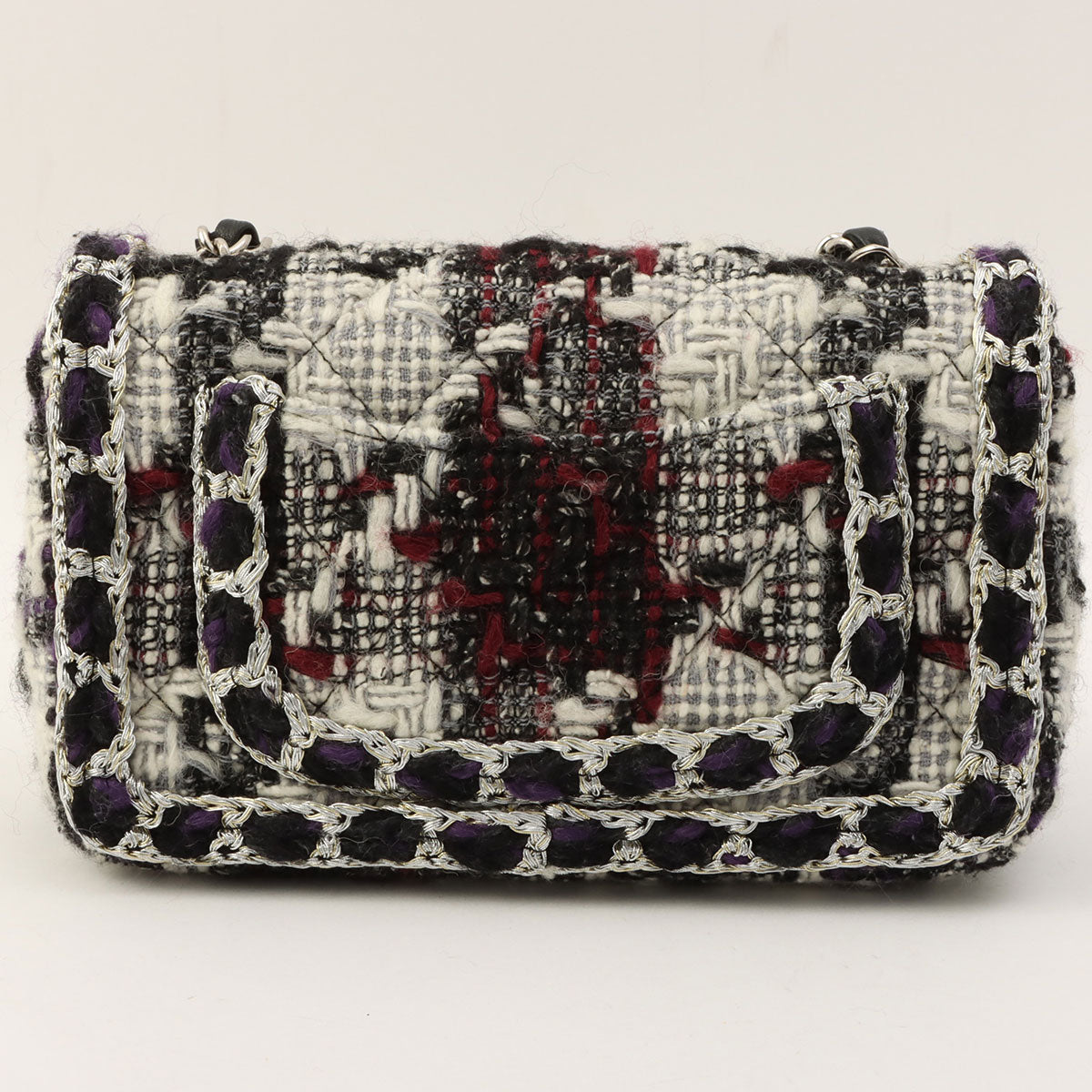 2019 Tweed CC Turn-lock Chain Shoulder Bag Multi