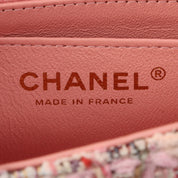 Pink Tweed CC Turn-lock Chain Shoulder Bag, manufactured around 2019