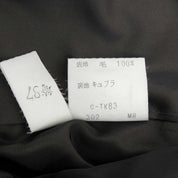Check Pattern Wood Button Long Coat #M Brown/Multi