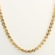18K Yellow Gold Tennis Necklace