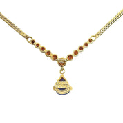 18K Sapphire and Diamond Necklace Gold/Blue