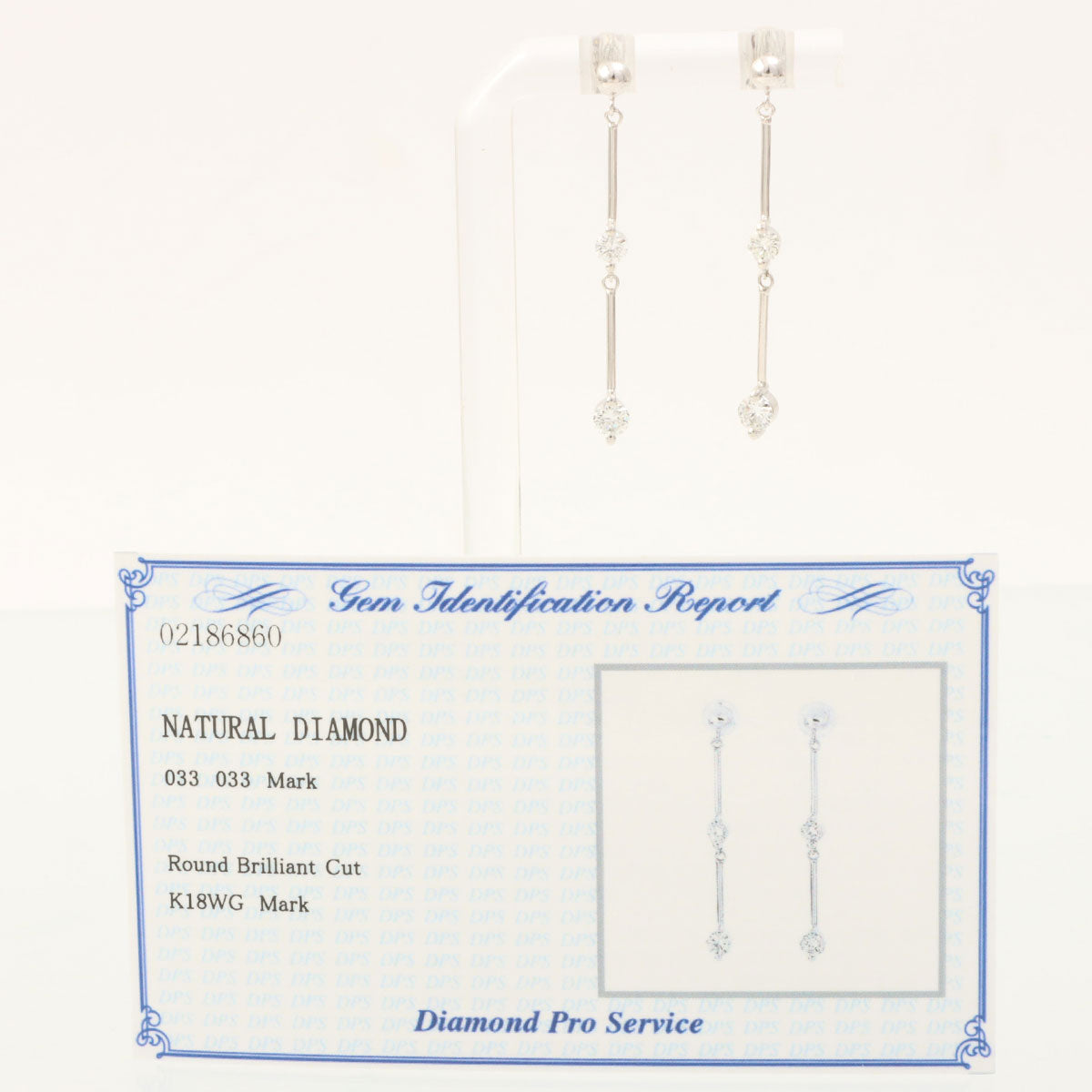 18K Diamond Swing Earrings Silver