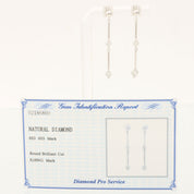 18K Diamond Swing Earrings Silver