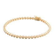 18K Diamond Tennis Bracelet, Yellow Gold