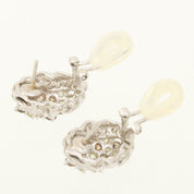 18K Diamond Design Earrings Silver/Yellow/Brown