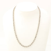 Platinum Diamond Tennis Necklace Silver