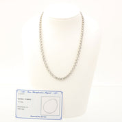 Platinum Diamond Tennis Necklace Silver