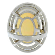 PT900 Opal Hauynite Ring #52 Silver/Multi
