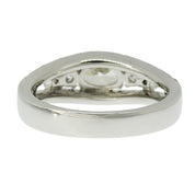 Platinum Diamond Design Ring #53 Silver/Yellow