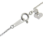 18K White Gold Black Diamond Heart Motif Necklace