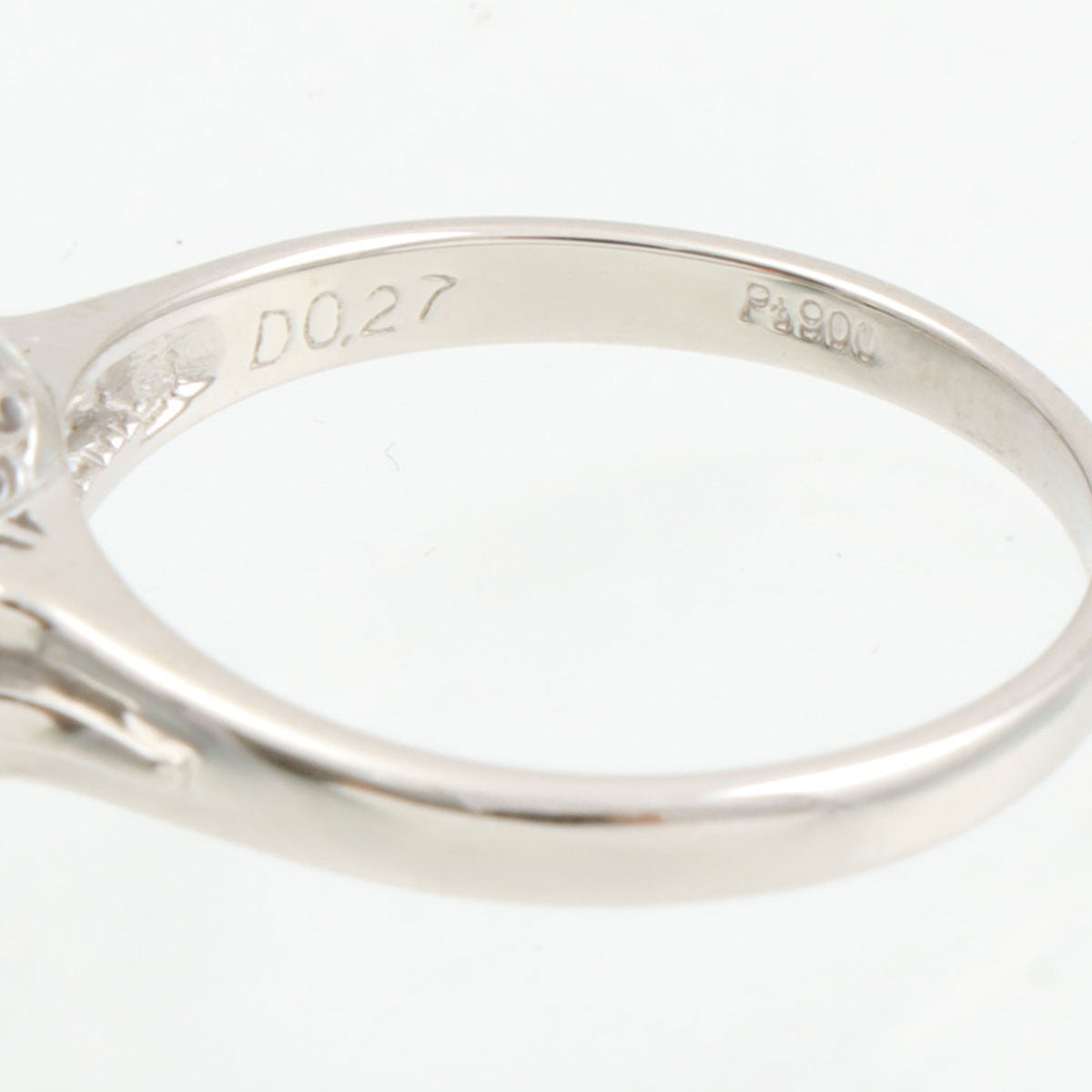 PT900 Sapphire Diamond Ring #53 Silver/Blue