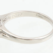 PT900 Sapphire Diamond Ring #53 Silver/Blue