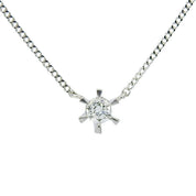 Platinum Diamond Necklace Silver