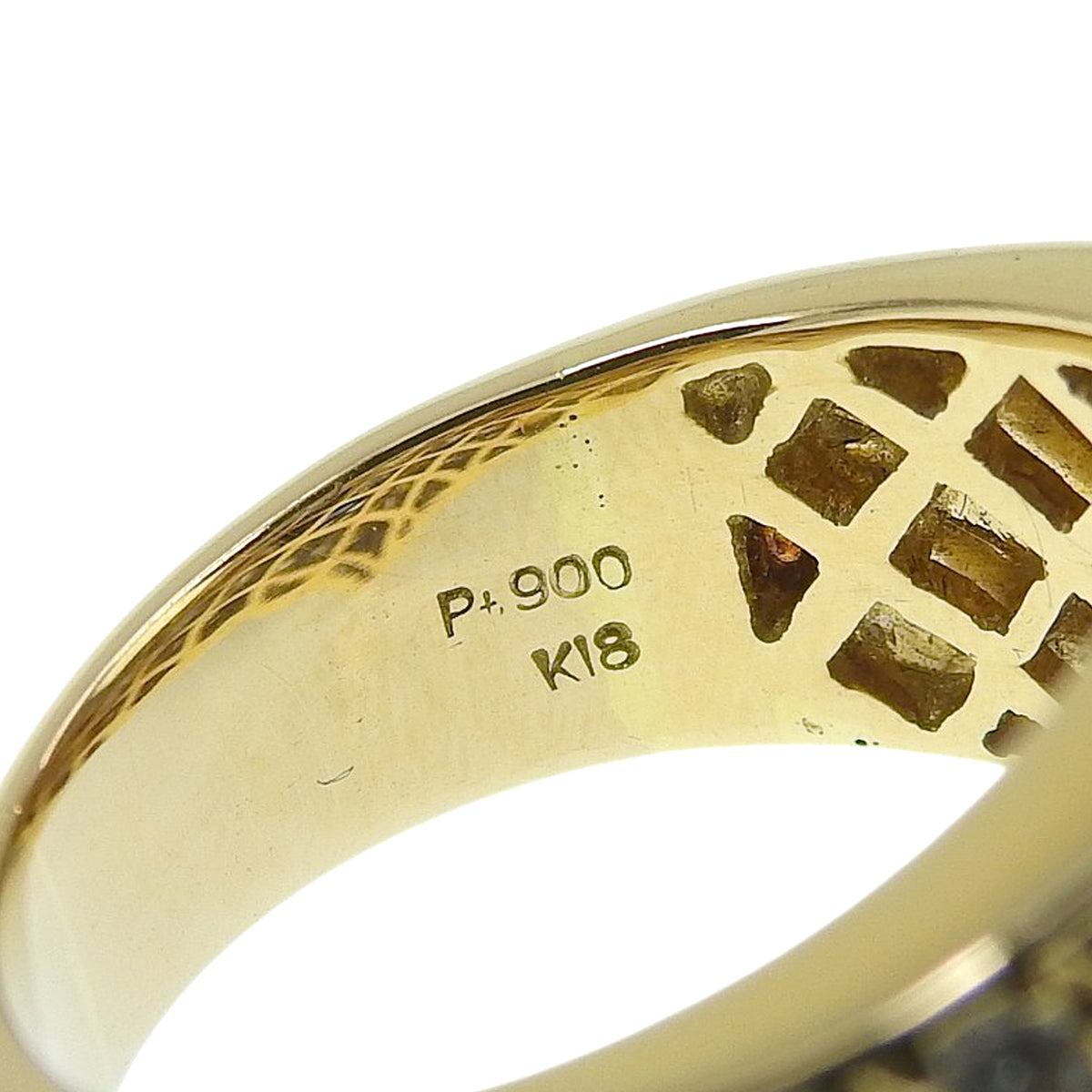 18K蓝宝石钻石设计戒指 #52 黄金/蓝色