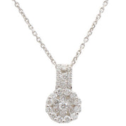 18K White Gold Diamond Design Necklace
