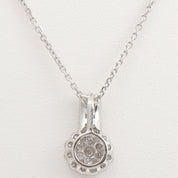 18K White Gold Diamond Design Necklace