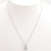 18K White Gold Diamond Design Necklace