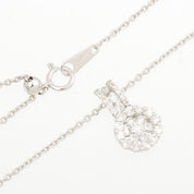 18K White Gold Diamond Design Necklace