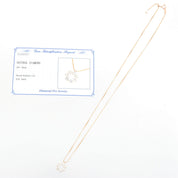 18K Diamond Circle Necklace Yellow Gold