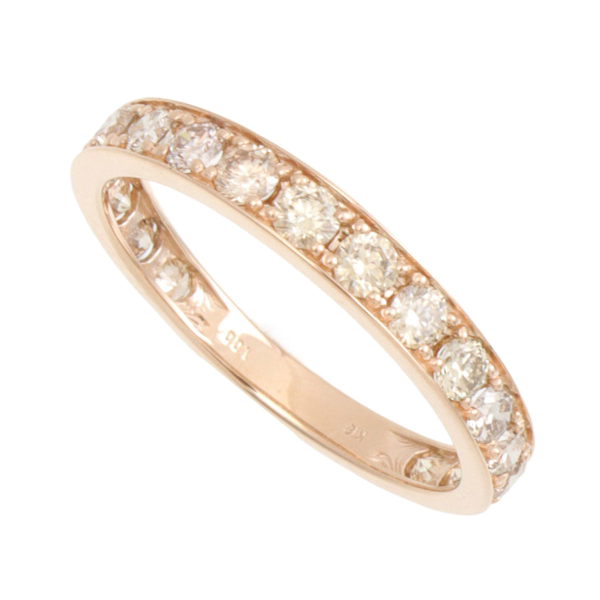 18K Diamond Ring, size 56, Pink Gold